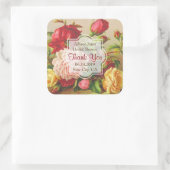 サンキューモノグラムビクトリアンヴィンテージ結婚バラ スクエアシール (バッグ)