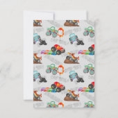 サンキューモンスタートラック誕生日バッシュ水色 サンキューカード (裏面)