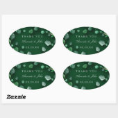 サンキューユーカリプトゥスウッドランド素朴結婚式の引き出物 楕円形シール (シート)