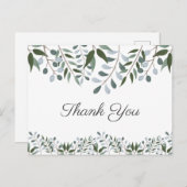 サンキューユーカリプトゥスグリーンリーフローラ ポストカード (正面/裏面)