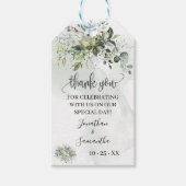 サンキューユーカリ多肉植物メッセージカード ギフトタグ (正面)