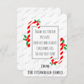 サンキューユークリスマスホリデカスタムーパーソナライズされた サンキューカード (正面/裏面)