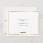 サンキューユーバー(ユダヤ教の)バル・ミツバーモダングレイ黒板金ゴールド サンキューカード (裏面)