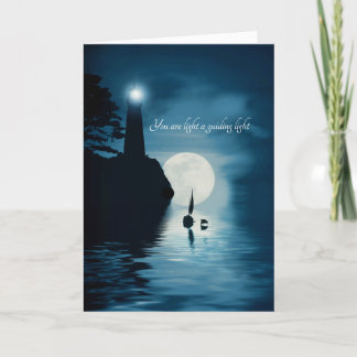 サンキューライトハウスセーリングボート&ドルフィン カード