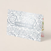 サンキューラグジュアリー実在フォイルフローラウェディングカード 箔カード (正面)