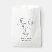 サンキューラブエレガントハートネイビー結婚ズ フェイバーバッグ (正面)