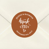 サンキューラブテラコッタ結婚式の引き出物 ラウンドシール