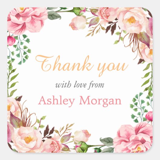 サンキューラブロマンティックシックフローラリース スクエアシール (正面)