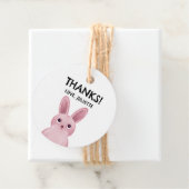 サンキューラベルとピンクベビーバニーガール フェイバータグ (インサイチュ)