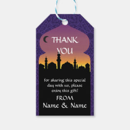 サンキューラベルアラビアンナイトプリント結婚ズ ギフトタグ