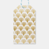 サンキューラベルギャツビーアールデコ金ゴールドブライダルシャワー ギフトタグ (裏面)