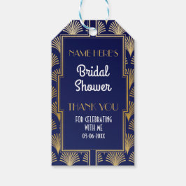 サンキューラベルギャツビーアールデコ金ゴールドブライダルシャワー ギフトタグ