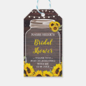 サンキューラベルジャールヒマワリブライダルシャワーウッド ギフトタグ (正面)