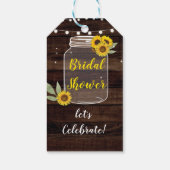 サンキューラベルジャールヒマワリブライダルシャワーウッド ギフトタグ (裏面)