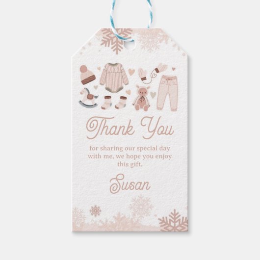 サンキューラベルニュートラルベビーコールドシャワー ギフトタグ (正面)