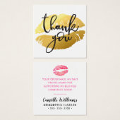 サンキューラベルハンドシンプルレタリングはっきりしたキス (正面&裏面)