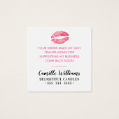 サンキューラベルハンドシンプルレタリングはっきりしたキス (裏面)