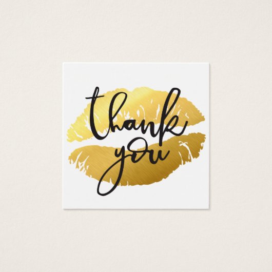 サンキューラベルハンドシンプルレタリングはっきりしたキス (正面)