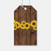 サンキューラベルヒマワリの好意ジャー結婚ウッド ギフトタグ (裏面)