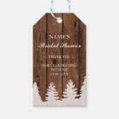 サンキューラベルビーフウッドツリーズクリスマスブライダルシャワー ギフトタグ (正面)