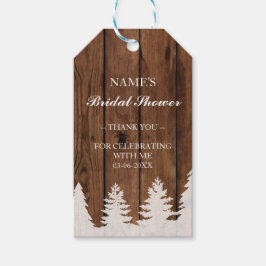 サンキューラベルビーフウッドツリーズクリスマスブライダルシャワー ギフトタグ