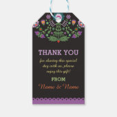 サンキューラベルフィエスタメキシコプリントパープル結婚ズ ギフトタグ (正面)