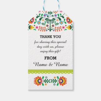 サンキューラベルフィエスタメキシコプリントライム結婚ズ ギフトタグ