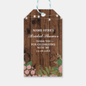 サンキューラベルフローラビーフウッドブライダルシャワー ギフトタグ (正面)