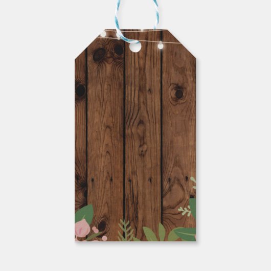 サンキューラベルフローラビーフウッドブライダルシャワー ギフトタグ (裏面)