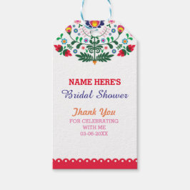 サンキューラベルフローラフィエスタメキシコブライダルシャワー ギフトタグ