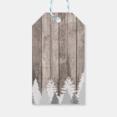 サンキューラベルメッセージカードウッドツリーウィンターウェディング ギフトタグ (裏面)