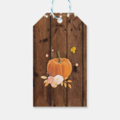 サンキューラベルメッセージカードパンプキンウッド結婚ズ ギフトタグ (裏面)