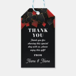 サンキューラベルメッセージカードラスベガスカジノパーティー ギフトタグ