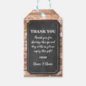 サンキューラベル冬の雪片ラベルチョーク結婚ズ ギフトタグ (正面)