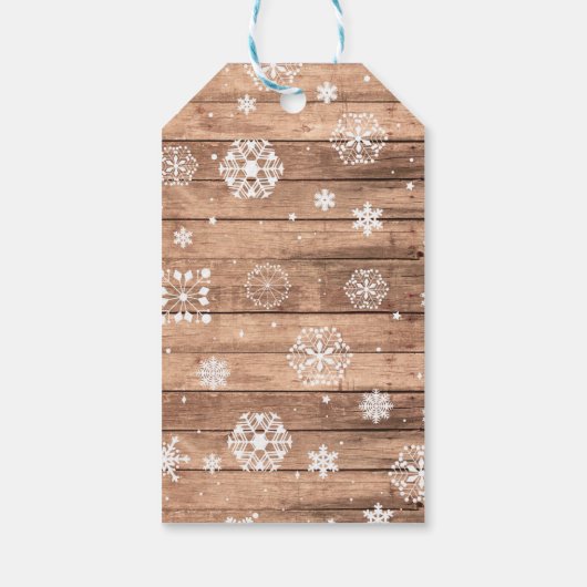 サンキューラベル冬の雪片ラベルチョーク結婚ズ ギフトタグ (裏面)