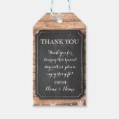 サンキューラベル冬の雪片ラベルチョーク結婚ズ ギフトタグ (正面)