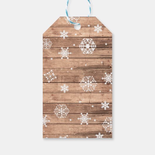 サンキューラベル冬の雪片ラベルチョーク結婚ズ ギフトタグ (裏面)