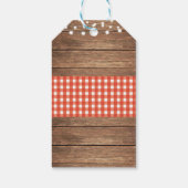 サンキューラベル水彩ブライダルレッドジンガム ギフトタグ (裏面)