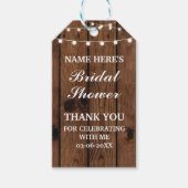 サンキューラベル素朴ウッドエレガントブライダルシャワー ギフトタグ (正面)