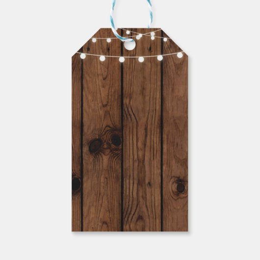 サンキューラベル素朴ウッドエレガントブライダルシャワー ギフトタグ (裏面)