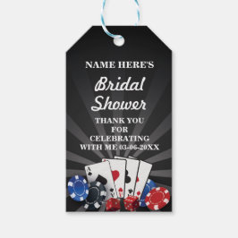 サンキューラベル素朴ブライダルシャワーラスベガス ギフトタグ