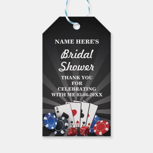 サンキューラベル素朴ブライダルシャワーラスベガス ギフトタグ (正面)