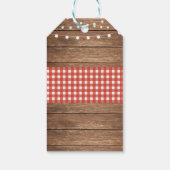 サンキューラベル素朴レッドメッセージカードチョーク結婚ズ ギフトタグ (裏面)