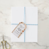 サンキューラベル結婚ズボホ花模様モダン ギフトタグ (より糸付き)