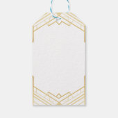 サンキューラベル金ゴールドアールデコブライダルシャワー ギフトタグ (裏面)