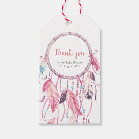 サンキューラベル |お気に入りタグ |ドリームキャッチャー ギフトタグ (正面)