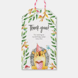 サンキューラベル |メッセージカード |かわいいハリネズミ ギフトタグ