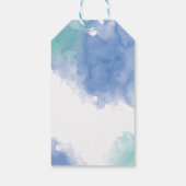 サンキューラベル |メッセージカード |アクアウォーター色 ギフトタグ (裏面)