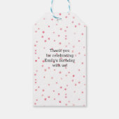 サンキューラベル |メッセージカード |ピンクのポプシクル ギフトタグ (裏面)