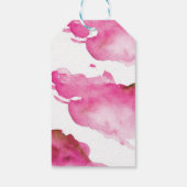 サンキューラベル |メッセージカード |ピンクの水彩 ギフトタグ (裏面)